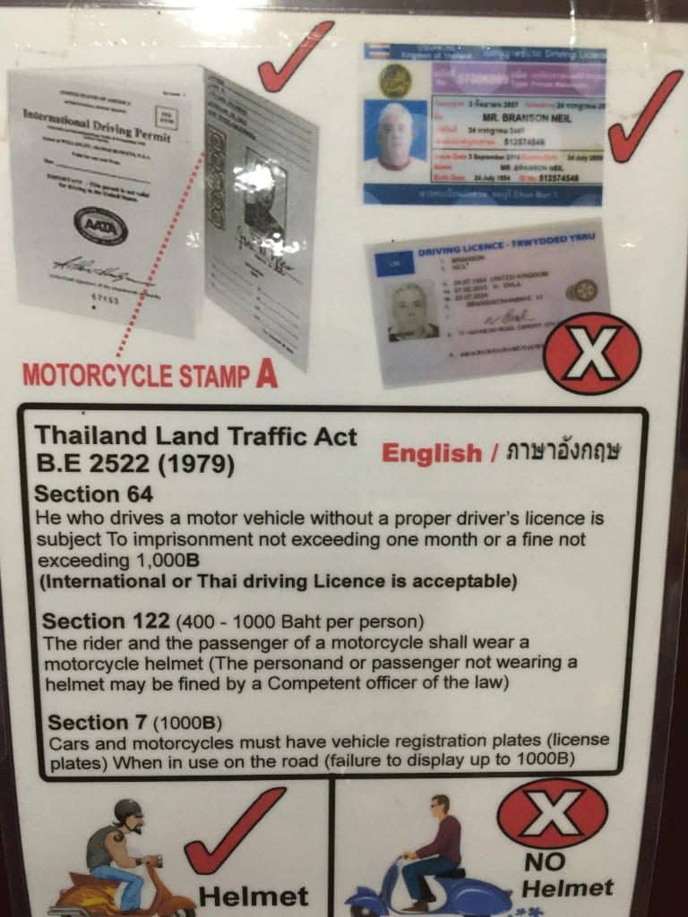 Driving in Thailand - What licence is required? 13