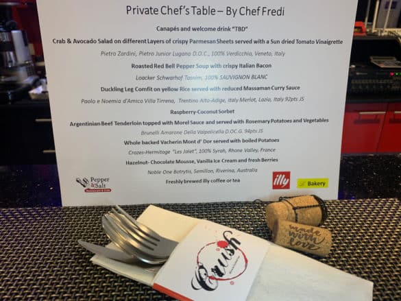 Private Chef's Table at Pepper & Salt/Crush, Pattaya